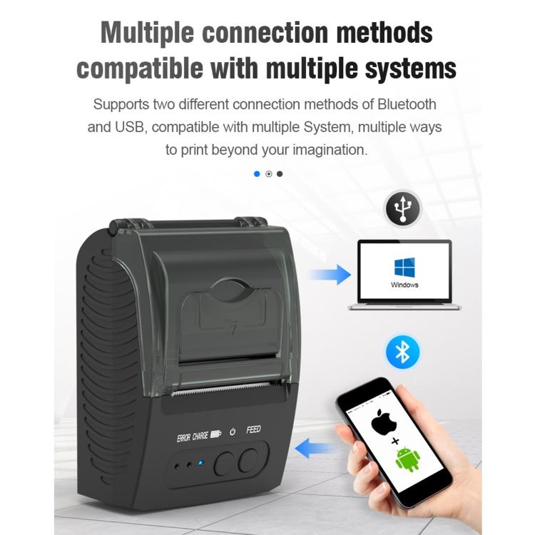 5811DD 58 мм Bluetooth 4.0 Портативный Термо Bluetooth Принтер Чеков, Вилка UK