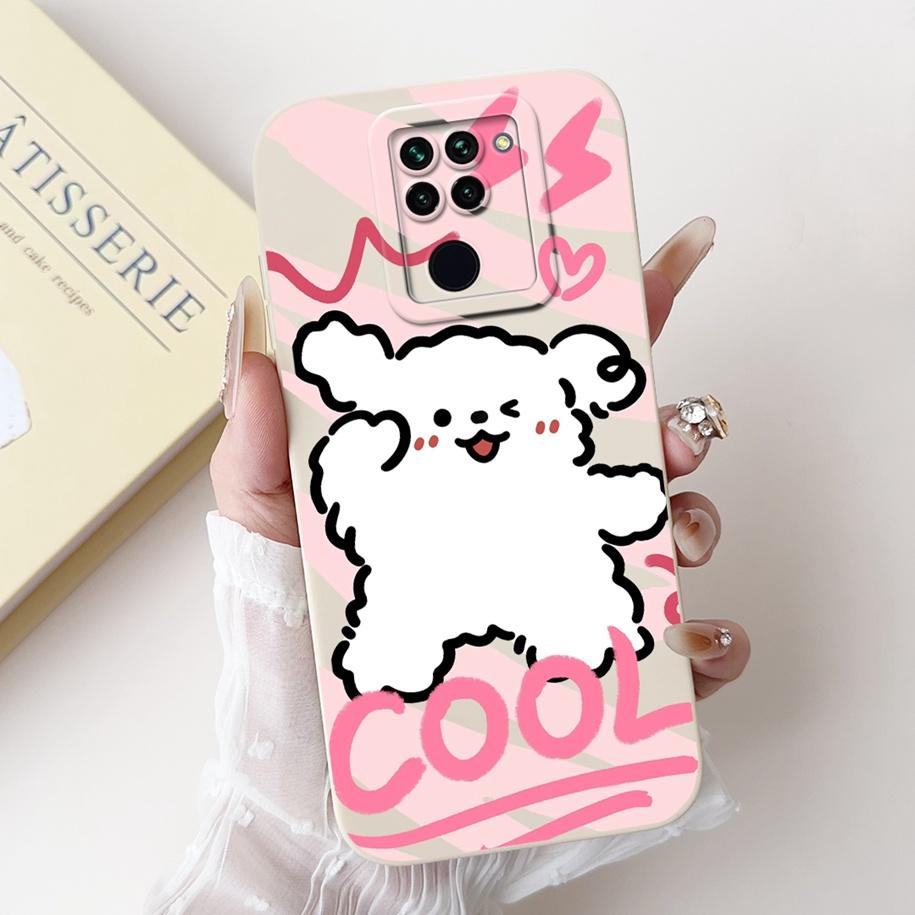 For Xiaomi Redmi Note 9 Case Cute Cartoon Panda Rabbit Liquid Silicone Shockproof Bumper on Xiomi Redmi Note 9 Cover Note9 Funda