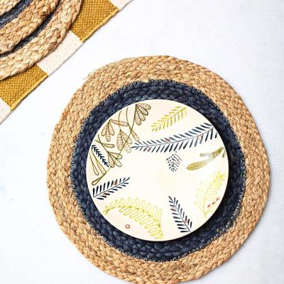 Набор из 1 круглого коврика для обеденного стола 30 см - Синий (твердый) | Используется как декоративная подставка для центра стола/Подарки на новоселье для нового дома