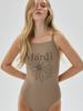 [mardimercredi] КУПАЛЬНИК-ТОП FLOWERMARDI_ТАУП БЕЖЕВЫЙ КОРИЧНЕВЫЙ