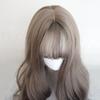 Women's Long Curly Hair Wig - Japanese & Korean Style, Realistic & Natural Look, Fluffy Face-Slimming Big Wave, Synthetic Fiber Cap