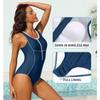 CHARMLEAKS Women Athletic One Piece Swimwear Lap Swimming Competition Swimsuit Racerback Bathing Suit
