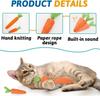 Carrot Teasing Cat Stick, Cat Toy, Hemp Rope, Tear Resistant, Sound Making, Self Raising, Grinding Teeth, Pet Supplies, Toys
