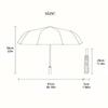 1 Minimalist Striped Football Automatic Umbrella - Sporty Automatic Opening And Closing Portable Umbrella, Gray And White Stri