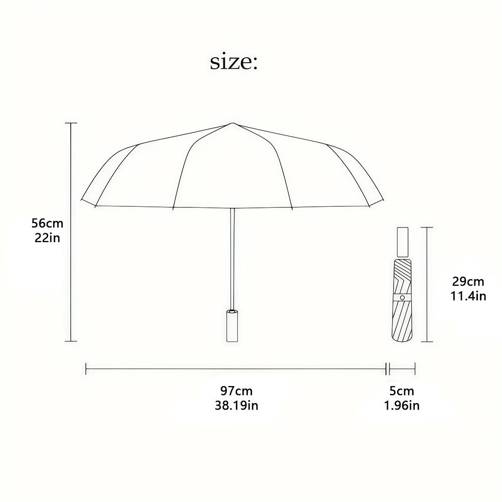 1 Minimalist Striped Football Automatic Umbrella - Sporty Automatic Opening And Closing Portable Umbrella, Gray And White Stri