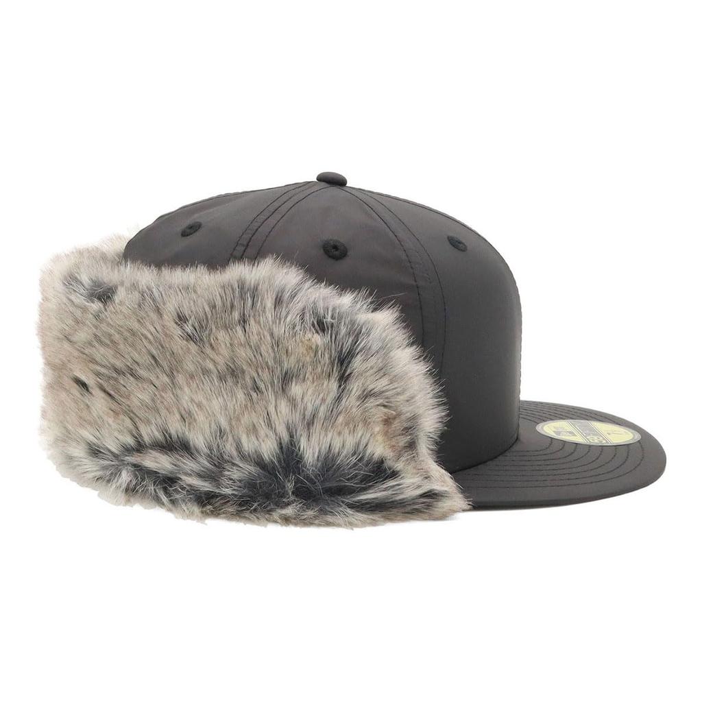 New Era 59FIFTY С откидными ушами Outdoor Однотонная Размер 7 OD Водоотталкивающая Мех Черная Кепка, Черный, 3/8, 5950FD,