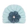 Baby Pullover Hat, Solid Color Flower Baby Hat, Autumn and Winter Warm and Comfortable Children's Knitted Hat