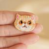 1PC Fabric Patch Decorative Cartoon Cat Stereoscopic Cloth Applique Handmade Embroidery Sewing Fashion Accessories