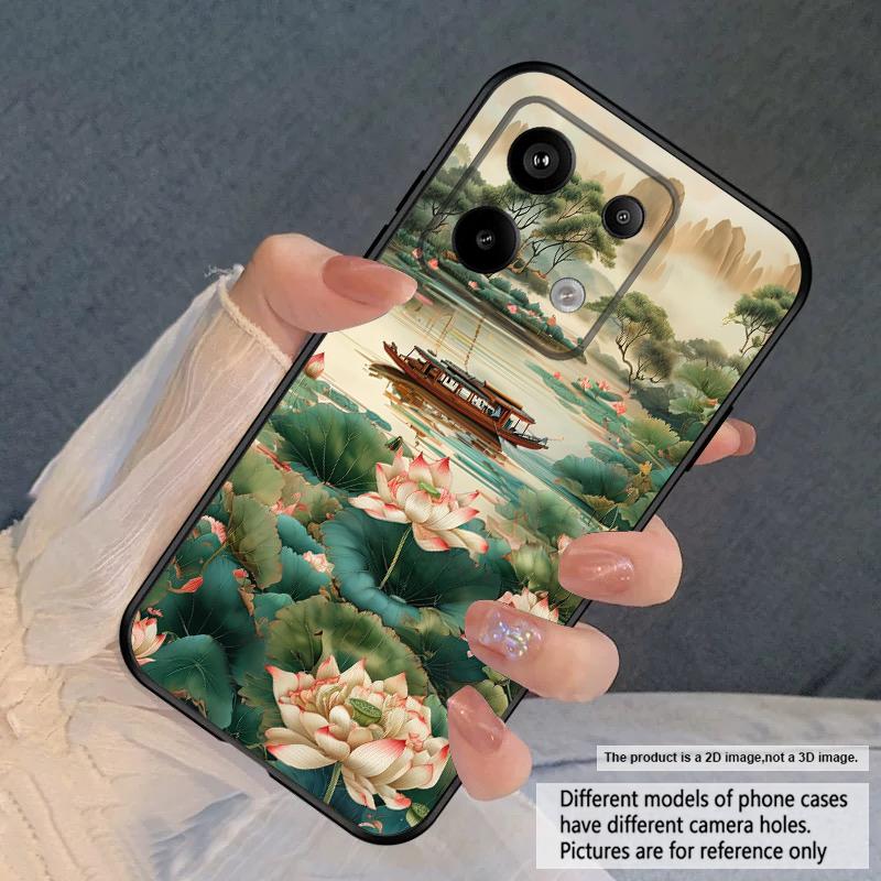 Корабль и Красный Лотос Для Redmi Note 9 9S 10 11 12 12S 13 Pro+ Plus 5G Индия 14 Pro 4G Глобальный 14S 13C 14 силиконовый мягкий чехол для телефона