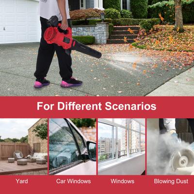 Воздуходувка для листьев 20 В, электрическая беспроводная воздуходувка со скоростью 73 мили в час, аккумулятор 4,0 А·ч и зарядное устройство в комплекте,