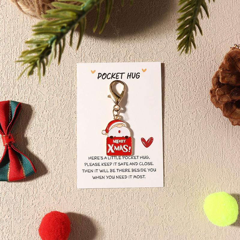 1 шт. Эмалированная декоративная клипса для рюкзака для ключей, для вечеринки, из сплава, подвески для сумки, рождественский брелок, подарки, кошелек для хранения, эстетика