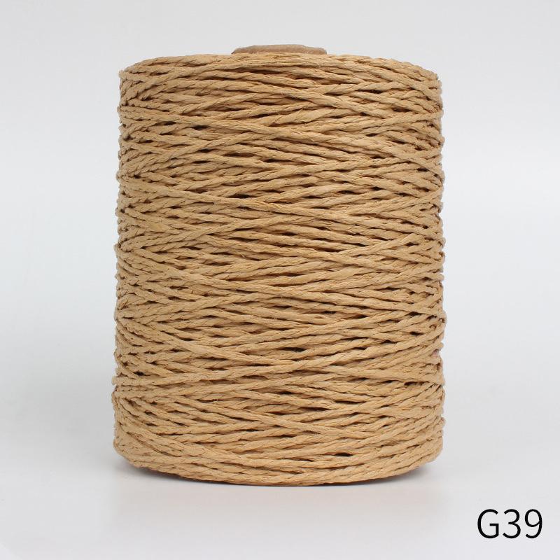 280M/Roll Cushion Baskets Knitting Material Hat HandBag Colorful Threads For Summer Hand Knit Crochet Natural Raffia Straw Yarn