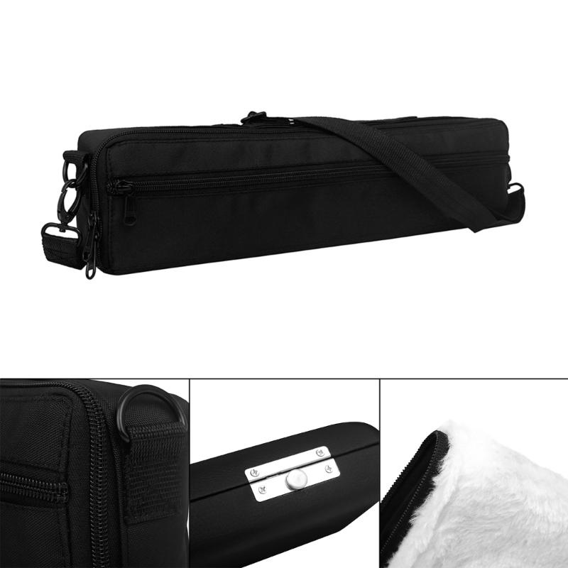 Flute Case with Velvet Inside & Shoulder Strap Oxford Cloth Carrying Case Lightweight 16 Holes Flute Storage Bag