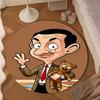 Mr. Bean's Adventure Round Rug for Livingroom,Bedroom, Palyroom, Chair Rug, Area rug, Circle Carpet, Large Size Fan Christmas gift