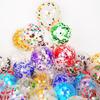 Transparent Sequined Latex Balloons for Parties and Weddings, 2.8g