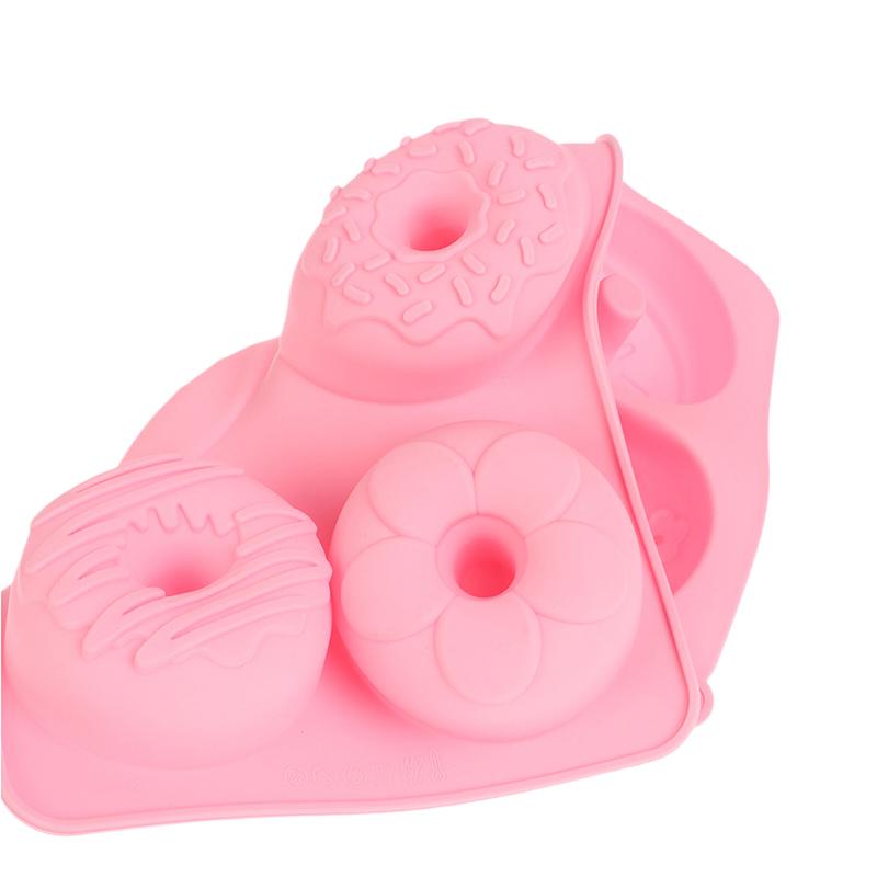 Силиконовая форма для пончиков, 6 полостей, форма для шоколада, кондитерских изделий, хлеба, торта, антипригарная форма для десертов, противень для выпечки своими руками, инструмент для приготовления пончиков