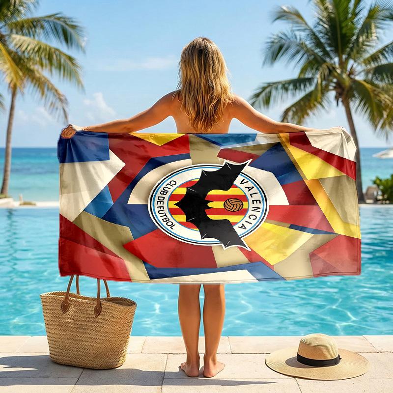 Valencia FC print Quick Dry Beach Towel Microfiber Absorbent Portable Travel Swimming Towel