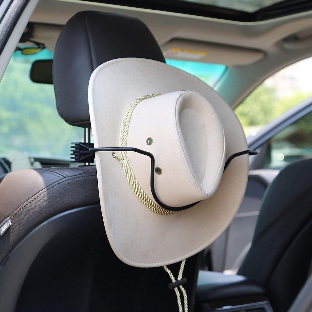 Black Cowboy Hat Car Holder Rack Heavy Duty Car Hat Rack Practical Hard Hat Holder for Car
