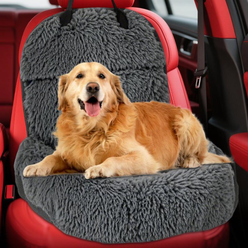 Автокресла для собак Мягкие пушистые Принадлежности для щенков Переноска для путешествий Удобная дорожная автокровать для питомца Мягкая подушка безопасности для детей и подростков