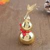 Smooth Surface Brass Gourd Brass Wu Lou Gourd Statues Hu Lu Statue  Feng Shui Decoration