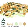 Confetti Tissue Sprinkle - 350 Pcs Baby Shower Decorations - Gold, Ivory, Sage Green Table Scatter for Ice Cream Theme Party & Wedding