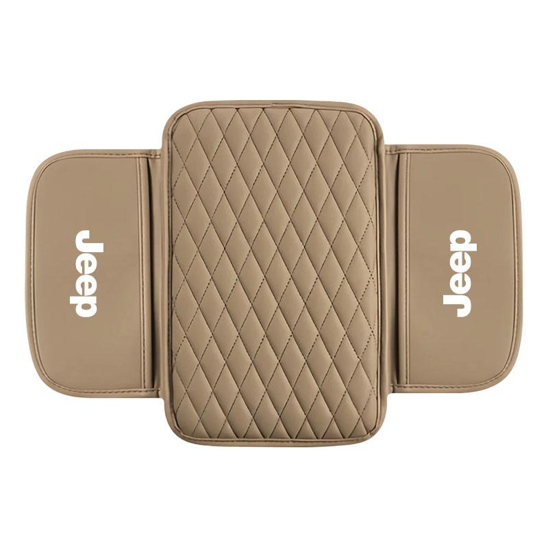1Pcs Leather Car Armrest Mat Tissue Boxes Height Pad Armrest Box For Jeep Wrangler Grand Cherokee Renegade Tyre Stem Air Caps AKS1