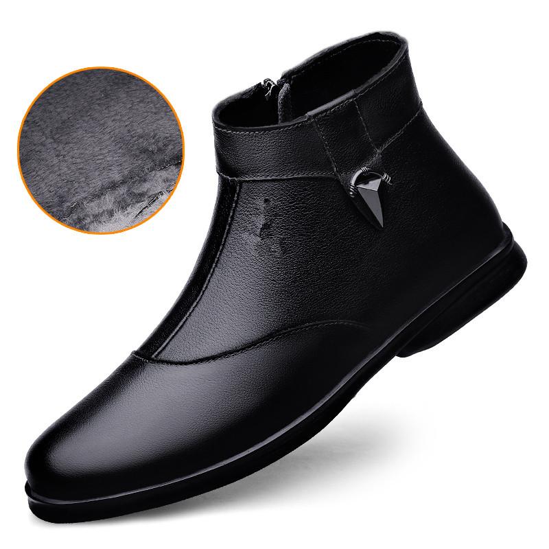 Модные ботинки челси из натуральной кожи класса люкс, высококачественные мужские зимние модные классические мужские удобные деловые мягкие кожаные ботинки