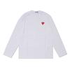 COMME des MENS RED HEART WAPPEN LS TEE Длинный рукав БЕЛЫЙ [PLAY GARCONS] Футболка [размер XL]