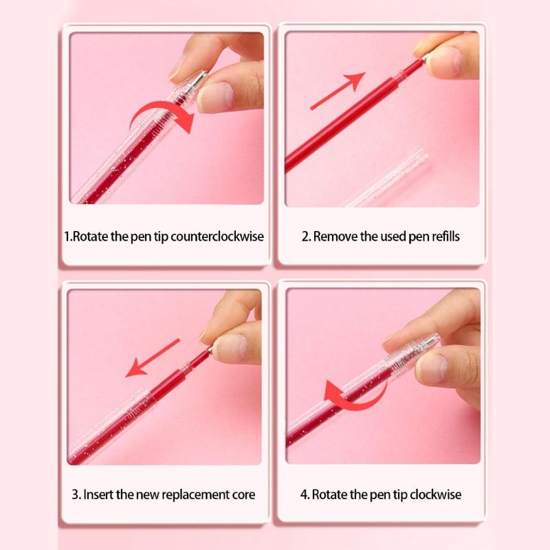 Retractable Colored Gel Inks Pen Shimmering Metallic Journaling Pen 1.0MM for Writing Drawing Journaling Scrapbooking