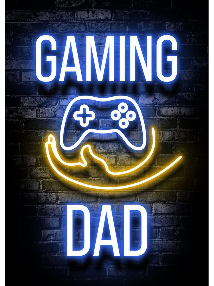 Neon Design Gamepad Game Quote Posters Canvas Painting VR Gaming Girl Wall Art Picture Gamer Boy Room Home Decoration No LED