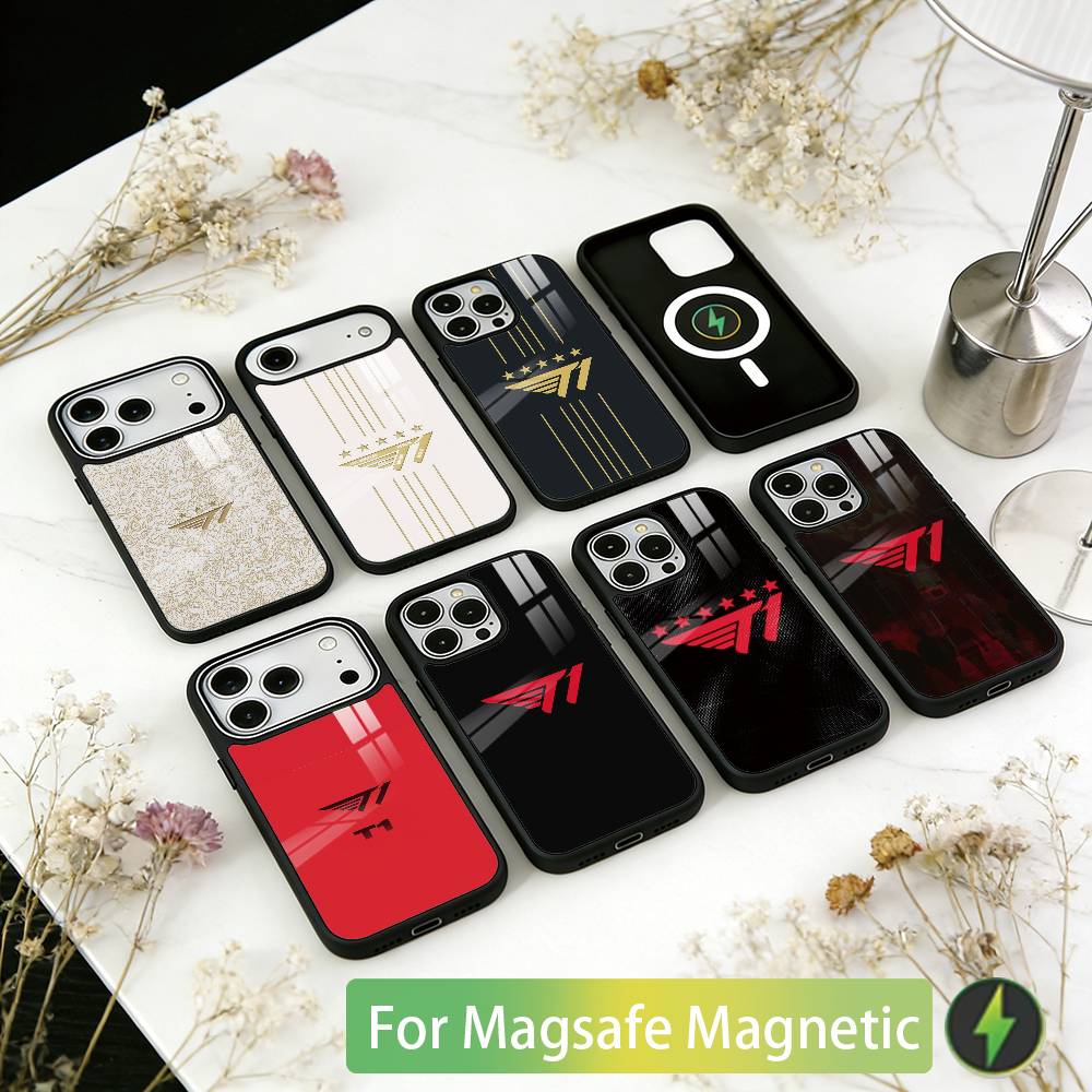 Крутой чехол для телефона t-T1 E-gaming Design Для iPhone17,16,15,14,13,12,11 Plus,Pro Магнитный Для Magsafe Беспроводной Зарядки