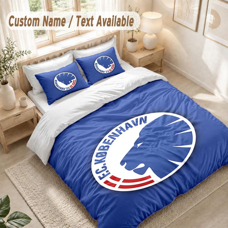 FC Copenhagen Bedding Set, 1 Duvet Cover & 2 Pillowcases Soft Comfortable Bedroom Home Textile Decor