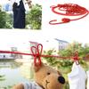 1pcs Portable Clothesline with 12 Clips Polychrome Outdoor No Punching Required Travel Camp Retractable Clothes Rope Drying Rack