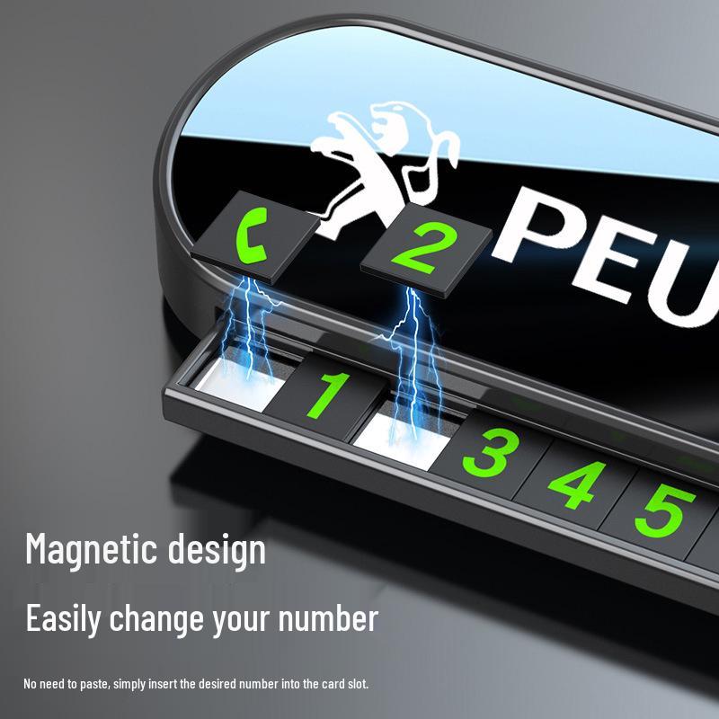 Временные парковочные номера с маскировкой «Аврора» для моделей Peugeot 408, 508L, 4008, 5008, 308, 2008