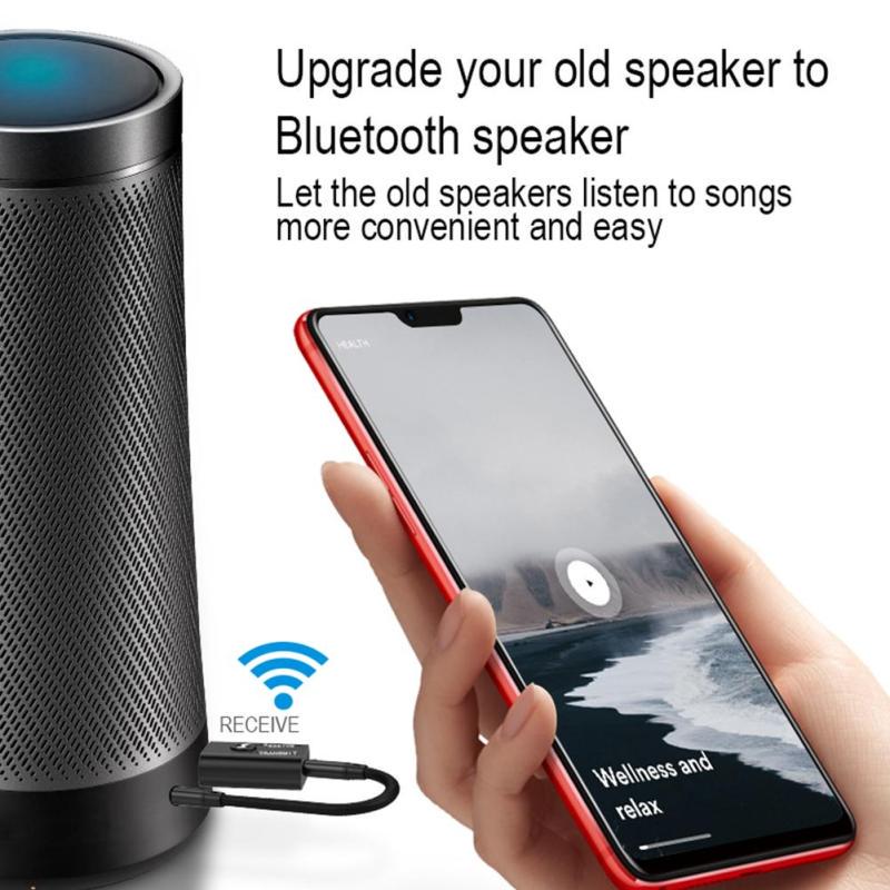 2-в-1 USB Bluetooth аудиопередатчик умный приемник Plug and Play для наушников для ТВ и ПК