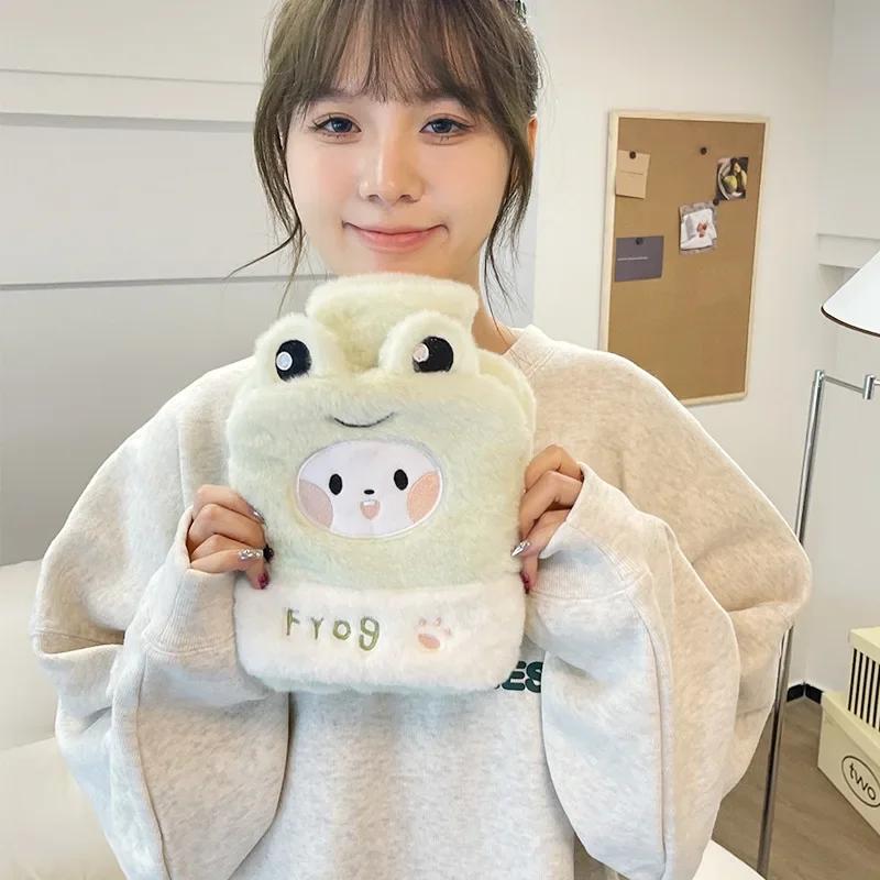 Милая сумка для грелки 750 мл Мультяшный плюшевый кролик Грелка для рук Тепловой пакет Теплый живот Мгновенный горячий пакет Сумка-грелка для рук