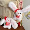 Милый мультяшный маленький кролик брелок кулон кавайный пищащий плюшевый кукольный брелок креативный рюкзак украшения аксессуары подарки