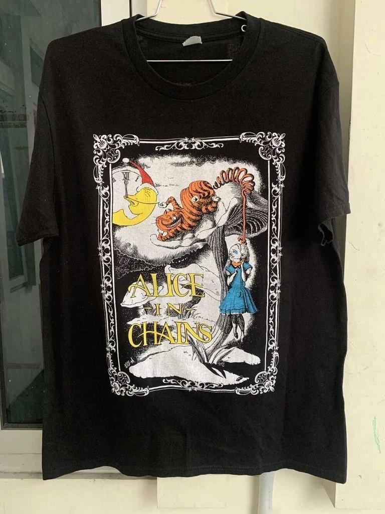Футболка с логотипом группы X Retro Alice's Prisoner Футболка с логотипом группы Retro Памятная футболка Повседневная для улицы Мужская Женская Футболка с принтом для фанатов...