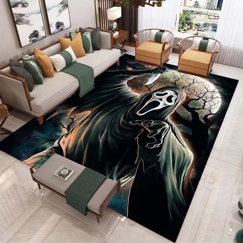 Ковер ужасов на Хэллоуин для гостиной, украшения дома, дивана, журнального столика, коврики, коврик для ванной комнаты, нескользящий напольный коврик