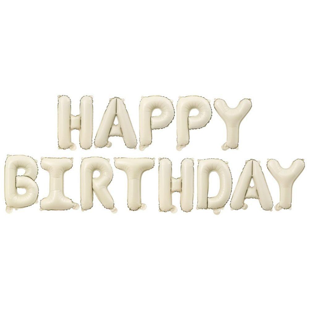 Герметичные воздушные шары из кремовой фольги с днем ​​рождения, утолщенные воздушные шары с днем ​​рождения, набор для детей