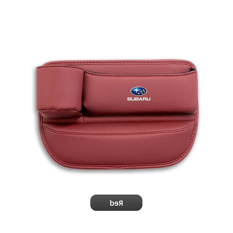 For Subaru Impreza Legacy WRX STI BRZ Levorg Forester XV Outback Car Seat Gap Storage Box Leather Cup Holder Organizer iwu7