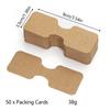 50Pcs Pendant Jewelry Necklace Card Foldable Blank Kraft Paper DIY Bracelet Hairband