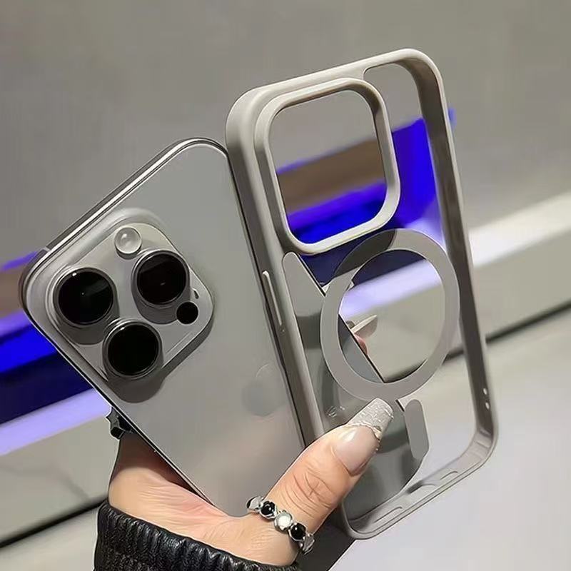 2025 Роскошный чехол Magsafe для беспроводной зарядки iPhone 15 16 14 13 12 11 Pro Max 16 Plus Матовый магнитный защитный чехол для задней панели