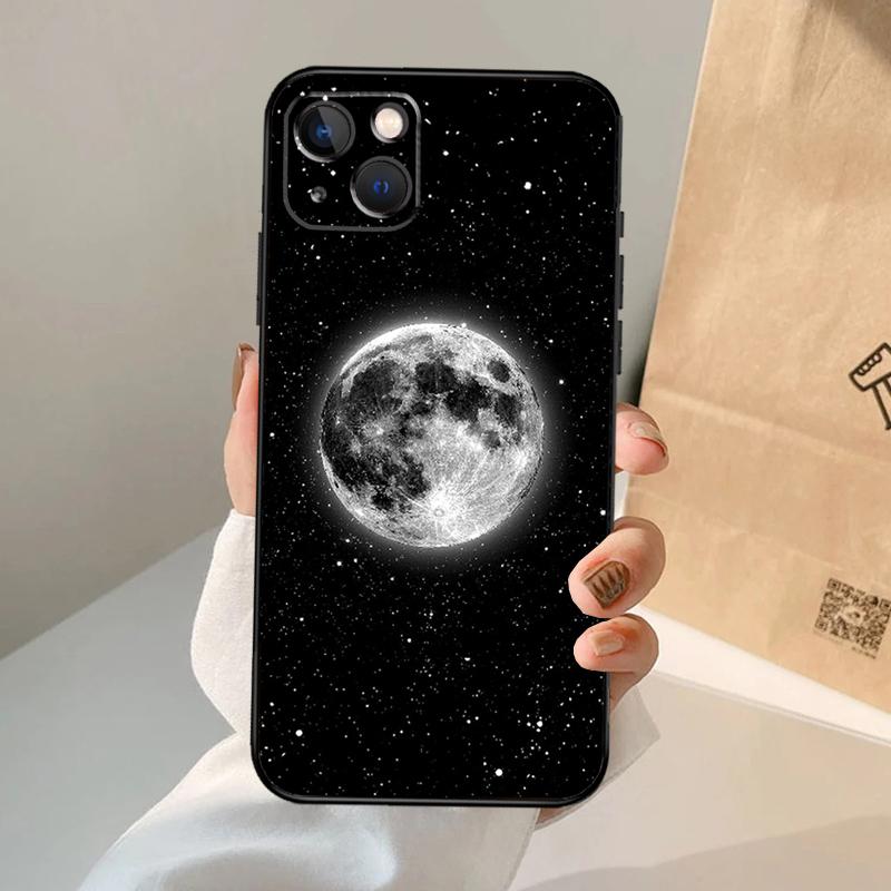 Чехол для телефона Луна Звезды Космос Для iPhone 17 Air 16 15 14 13 12 11 Pro Max 12 13 mini 15 16 Plus 16e Чехол