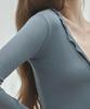 Женская одежда для йоги Deviwear Devi-O0013-Светло-голубой Пилатес Райли Кардиган с рюшами и лентой