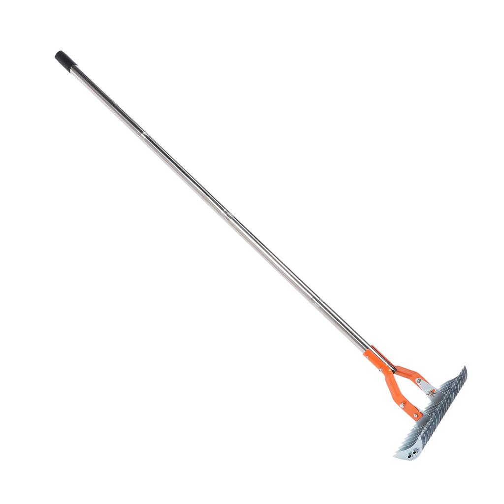 Thatch Rake 14.7 Inch Carbon Steel Stainless Steel Robust Lawn Dethatcher Rake with Handle for Clning Dd Grass Yard Garden