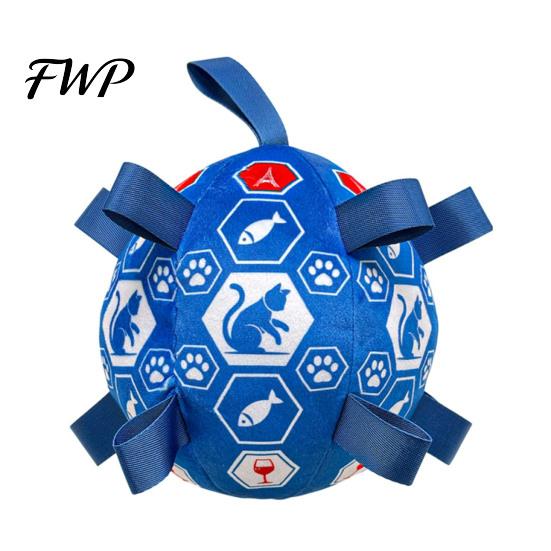 Soft Plush Toys for Aggressive Chewers Stuffed Football Dog Toy with Bell, Ball Chew Toy, Fetch Bells Interactive Small to Medium Dogs, Outdoor