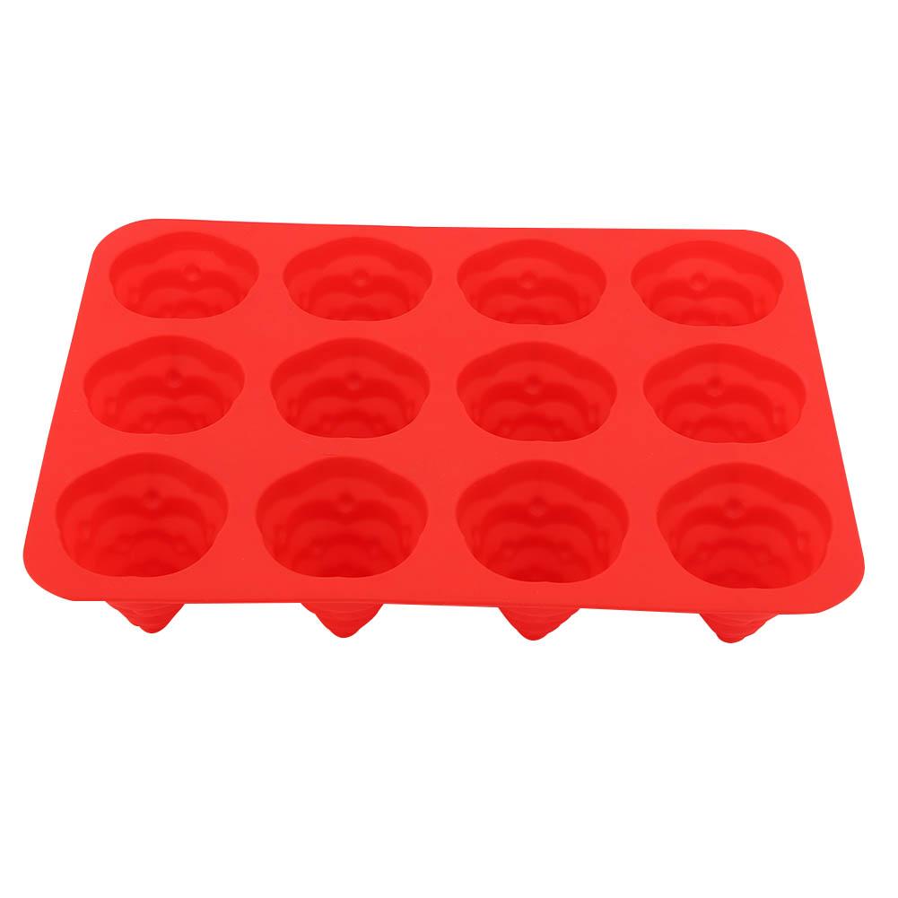 12 Hole Christmas Tree Silicone Mold Cake Mould for Mousse Chocolate Muffin Baking Tool