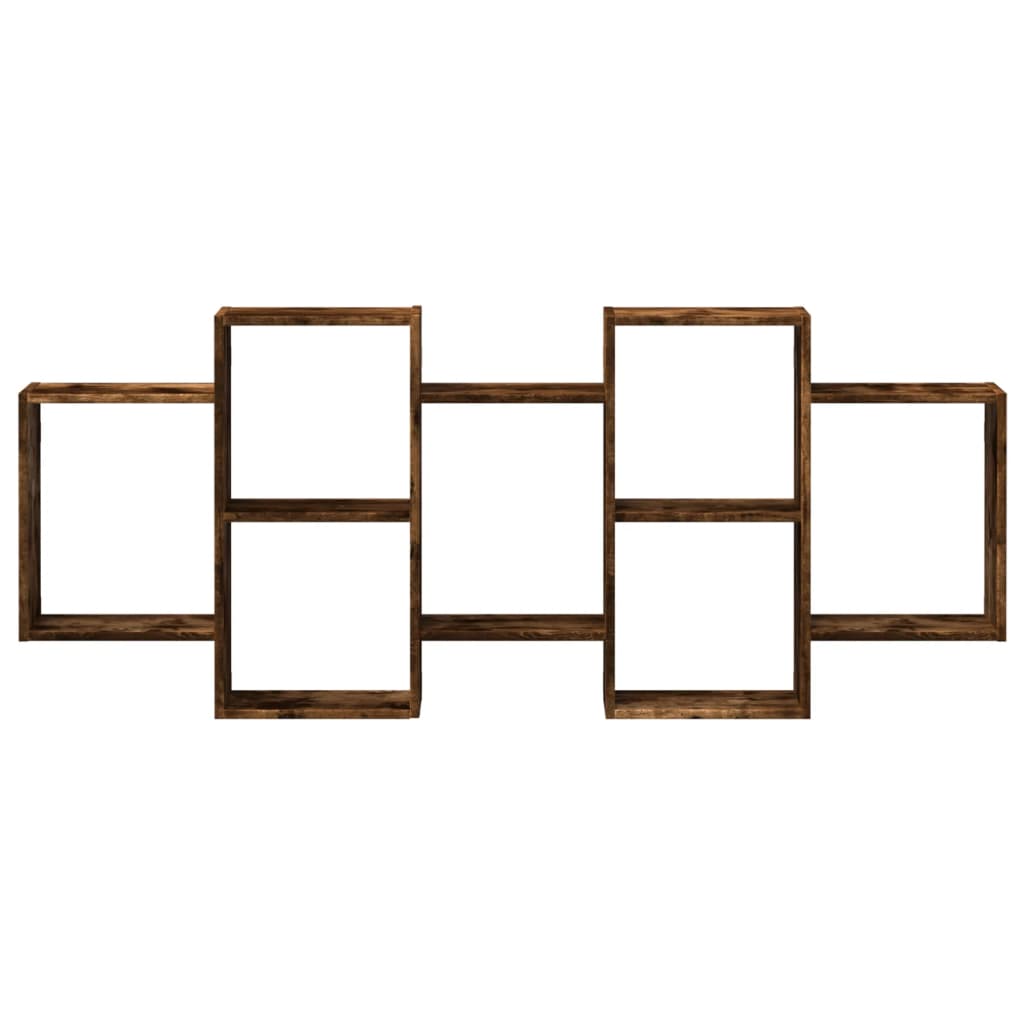 Wall Shelf Smoked Oak 159 x 18 x 65 cm Wood Based Material