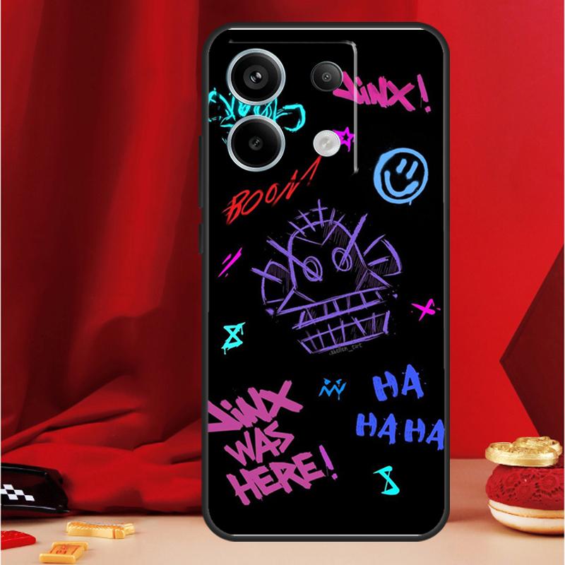 Чехол для телефона Аниме Аркейн Джинкс Для Xiaomi Redmi Note 13 Pro 12 10 9 8 11 Pro 12S 11S 10S 9S 10A 9C 10C 12C 13C